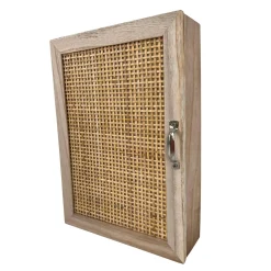 Sleutelkastje in rotan en hout