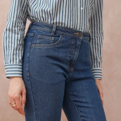 Slimjeans met hoge taille, ingekort model