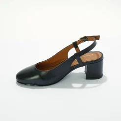 Slingback pumps in leer, LWG-gecertificeerd