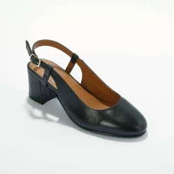 Slingback pumps in leer, LWG-gecertificeerd