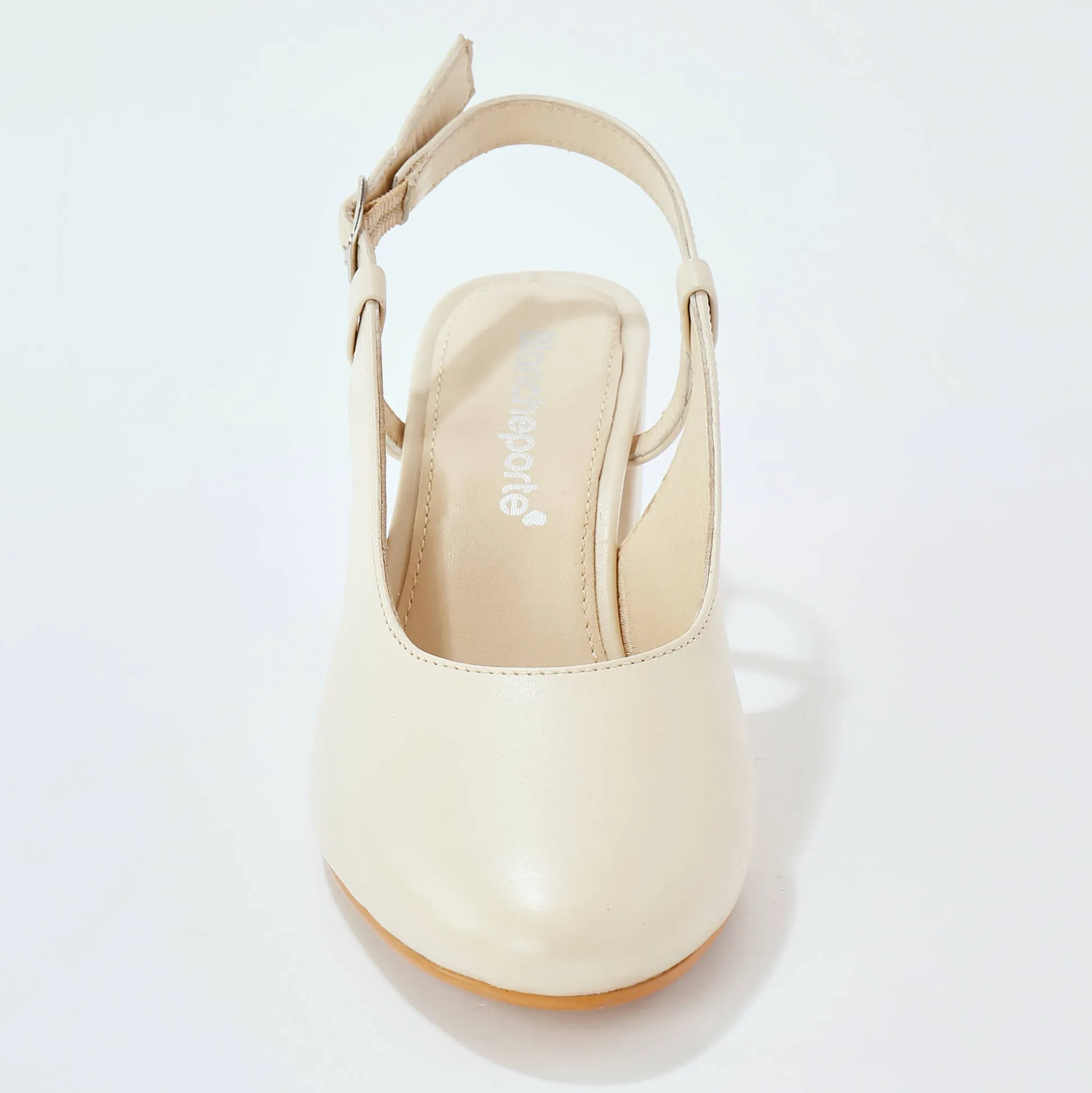 Slingback pumps in leer, LWG-gecertificeerd