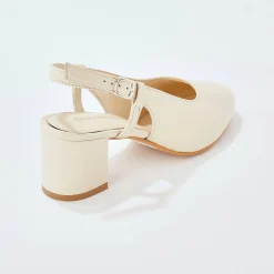 Slingback pumps in leer, LWG-gecertificeerd