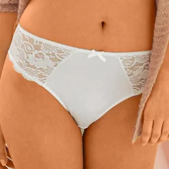 Slip in glanstricot en kant Avila - set van 2