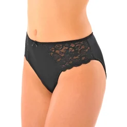 Slip in glanstricot en kant Avila - set van 2