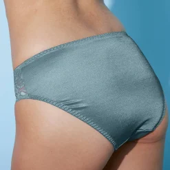 Slip in glanstricot en kant Avila - set van 2