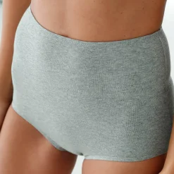 Slip in stretchkatoen met hoge, omhullende taille - set van 2