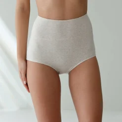 Slip in stretchkatoen met hoge, omhullende taille - set van 2