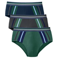 Slip met hoge taille en contrasterende strepen - set van 6