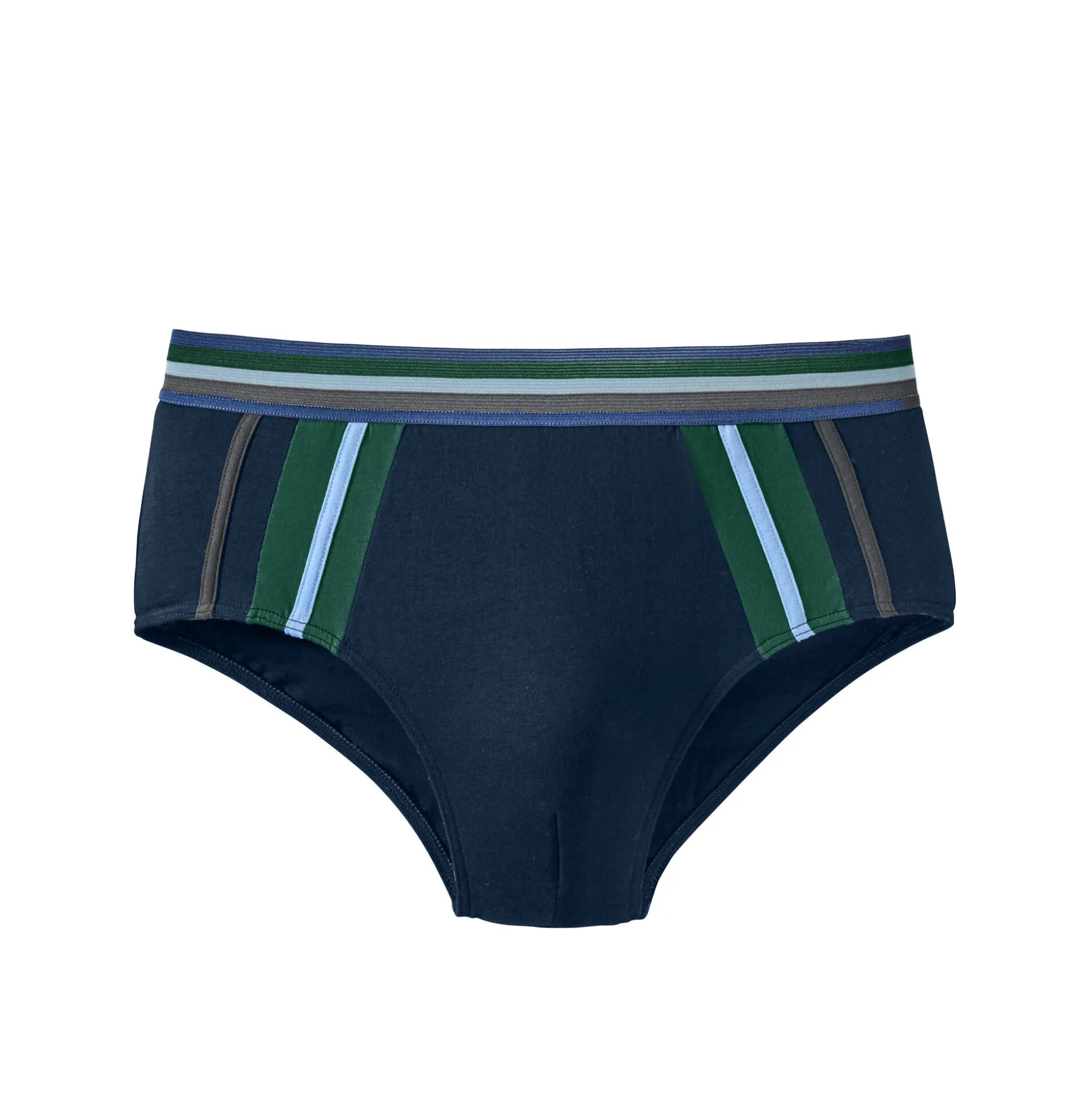 Slip met hoge taille en contrasterende strepen - set van 6