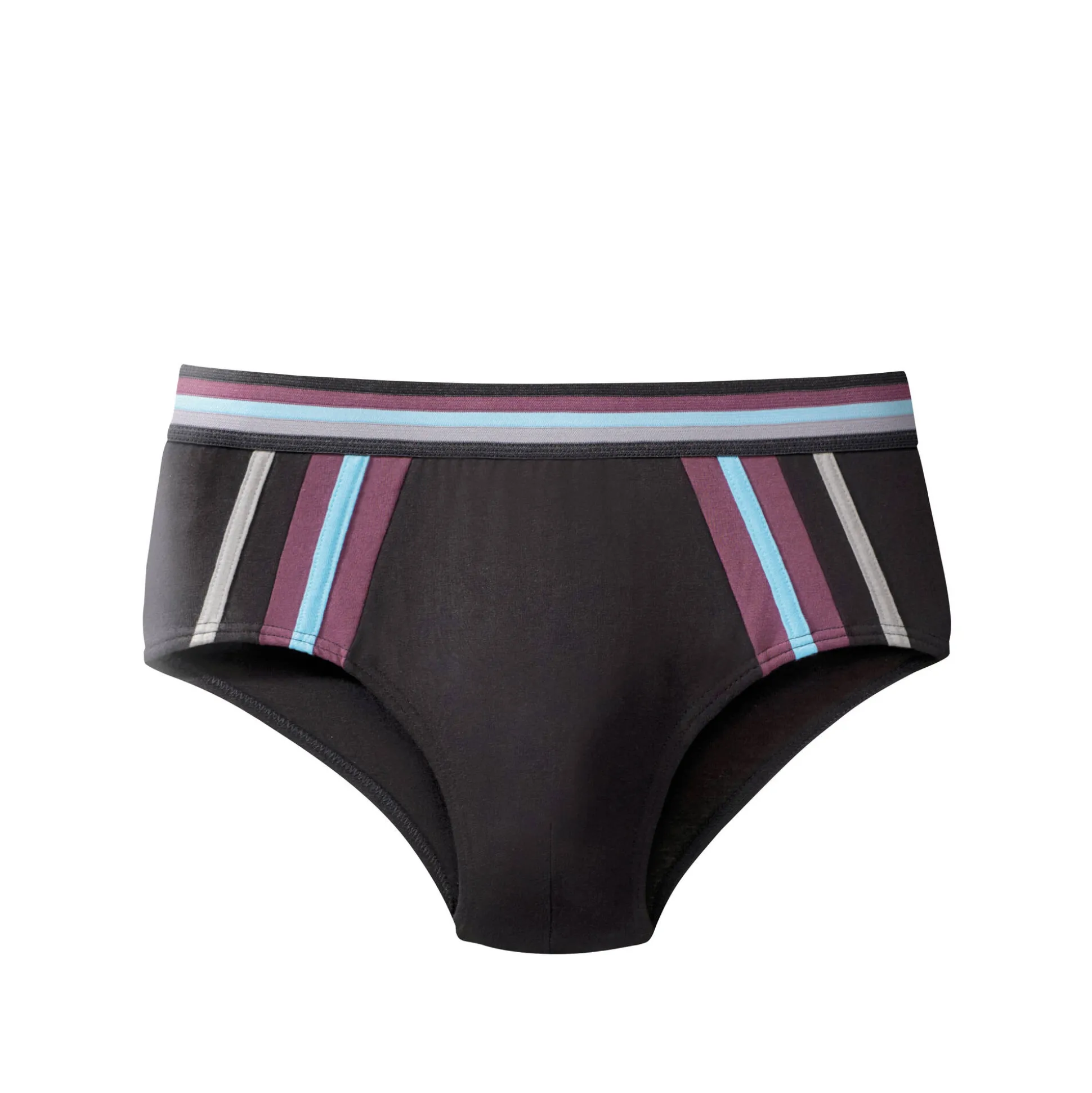 Slip met hoge taille en contrasterende strepen - set van 6