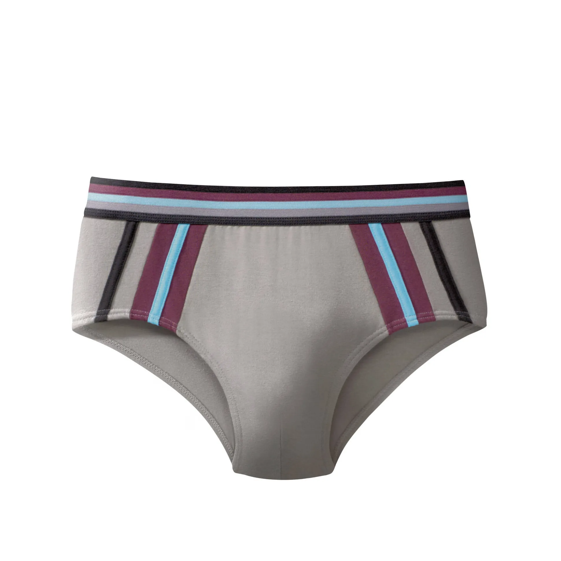 Slip met hoge taille en contrasterende strepen - set van 6