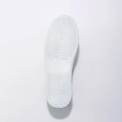Sneakers in canvas met veters en doorloopzool in platformstijl