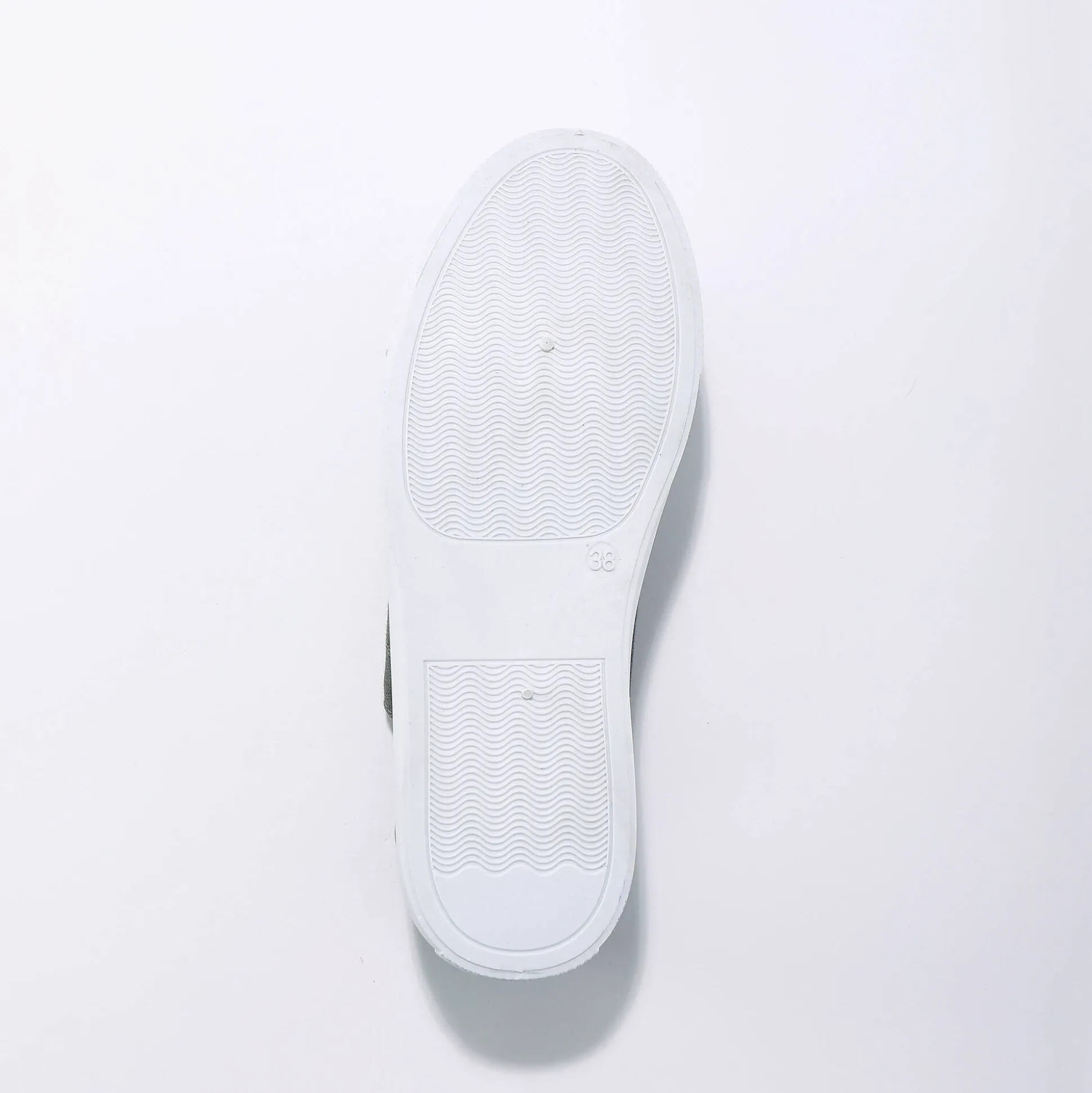Sneakers in canvas met veters en doorloopzool in platformstijl