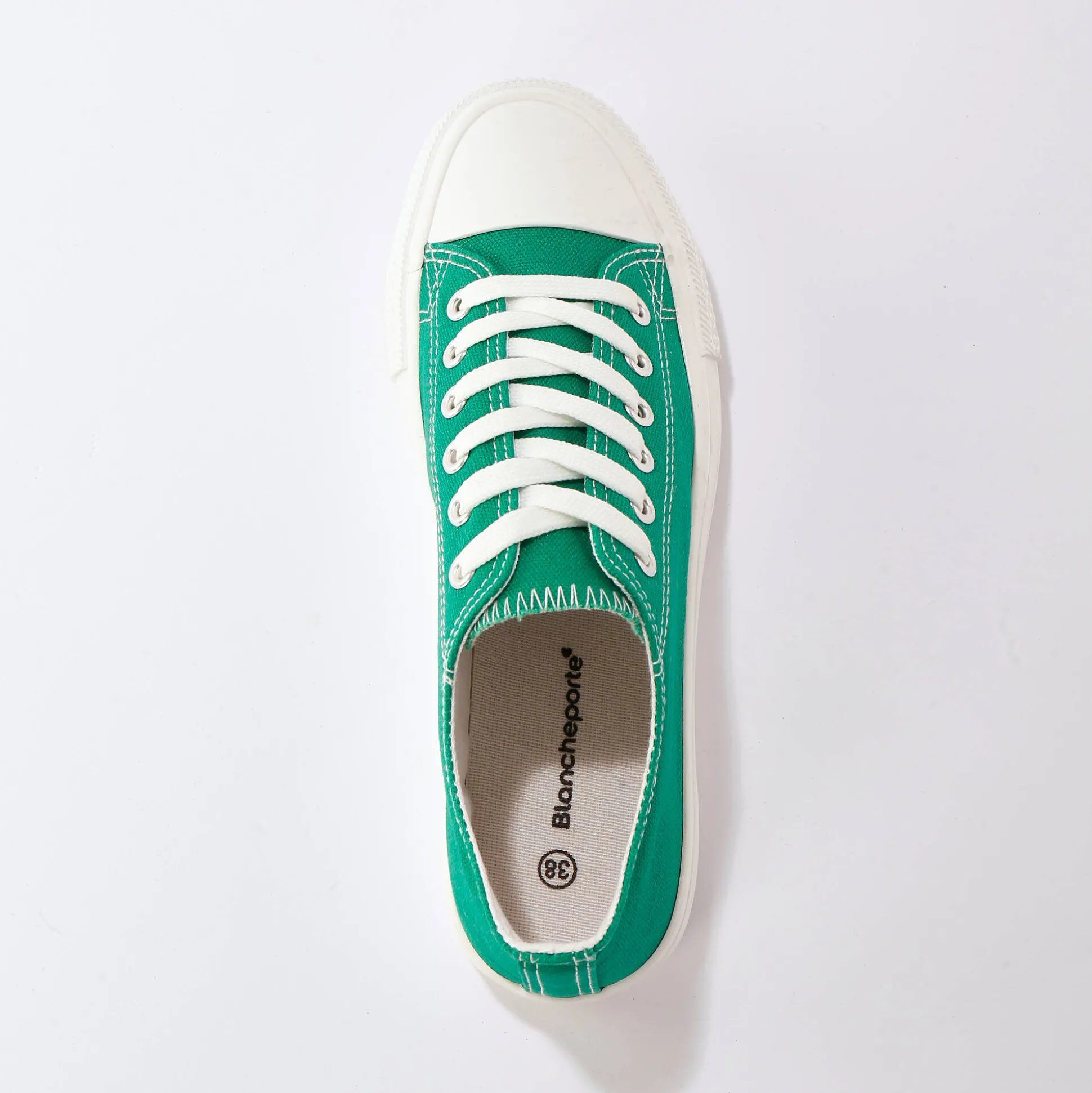 Sneakers in canvas, met veters