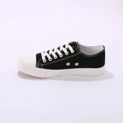 Sneakers in canvas, met veters