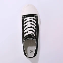 Sneakers in canvas, met veters