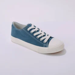 Sneakers in canvas, met veters