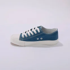 Sneakers in canvas, met veters