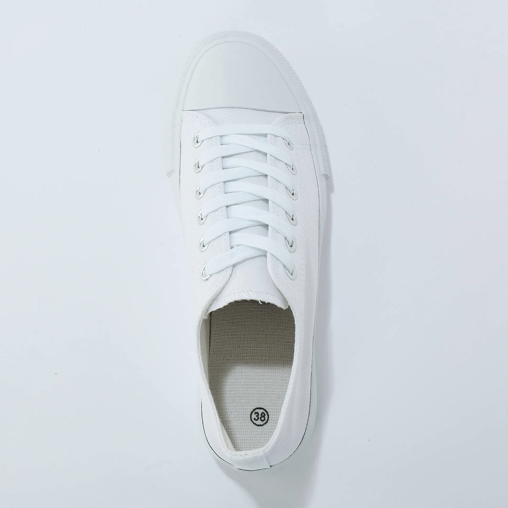 Sneakers in canvas, met veters