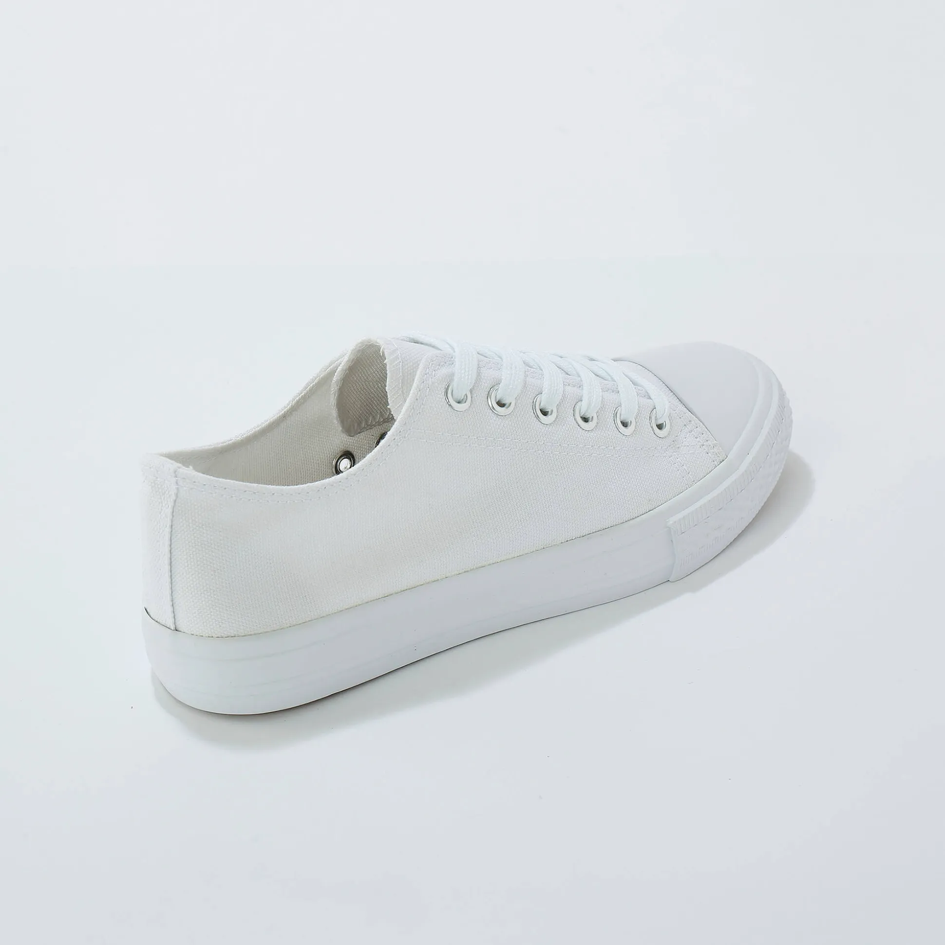 Sneakers in canvas, met veters