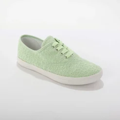Sneakers in geborduurd canvas
