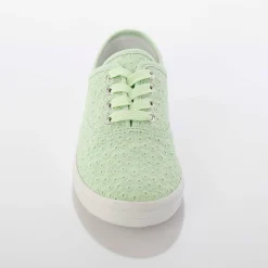 Sneakers in geborduurd canvas