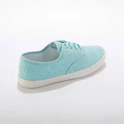 Sneakers in geborduurd canvas