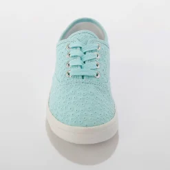 Sneakers in geborduurd canvas