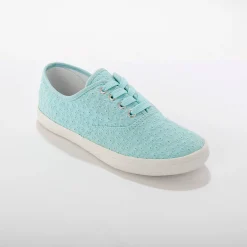 Sneakers in geborduurd canvas