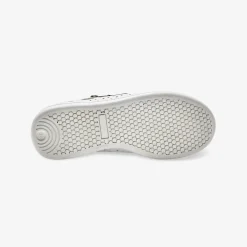 Sneakers in geperforeerd leer met rits