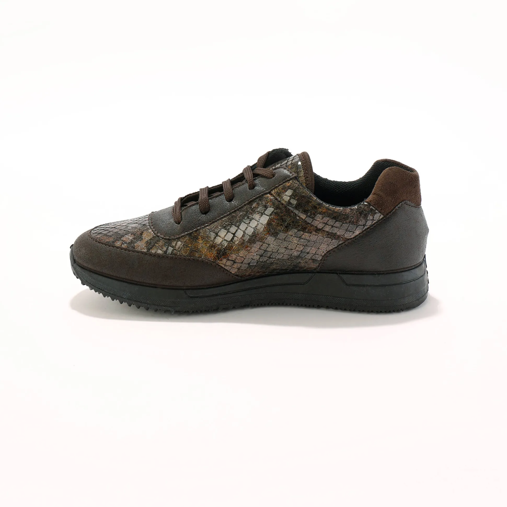 Sneakers in stretchstof met vetersluiting - speciaal gevoelige voeten