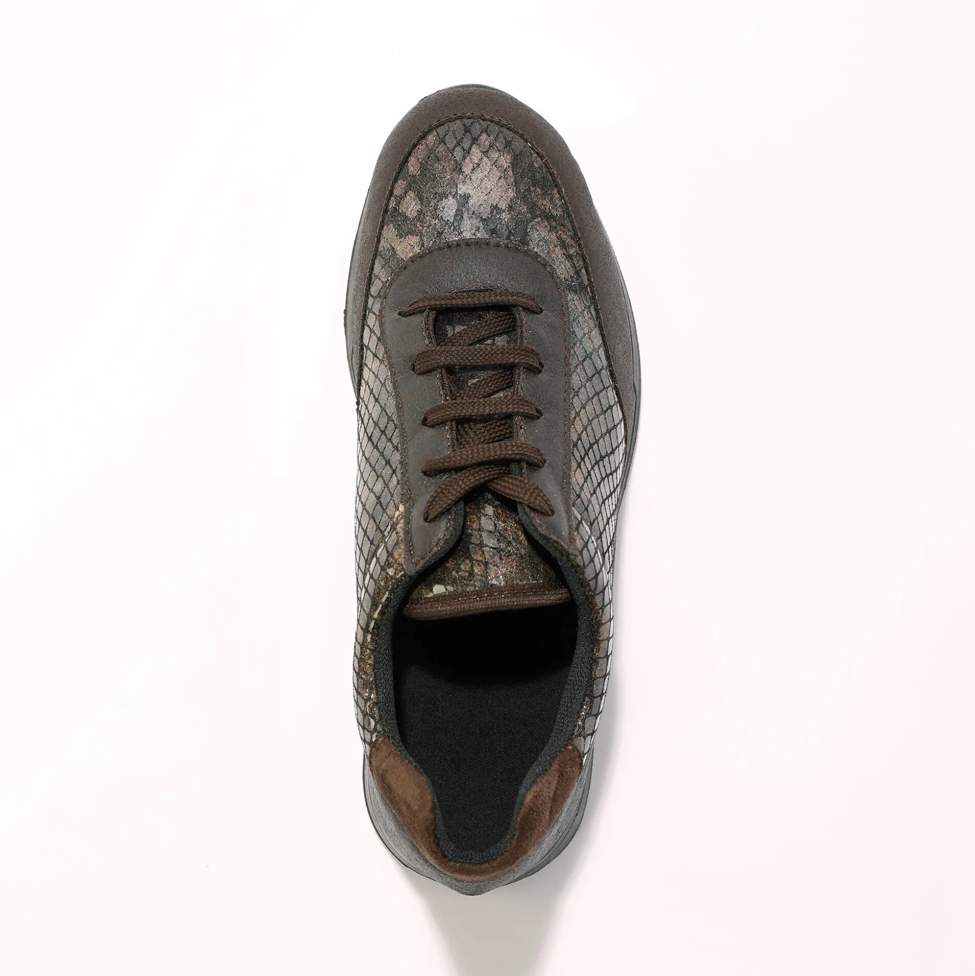 Sneakers in stretchstof met vetersluiting - speciaal gevoelige voeten