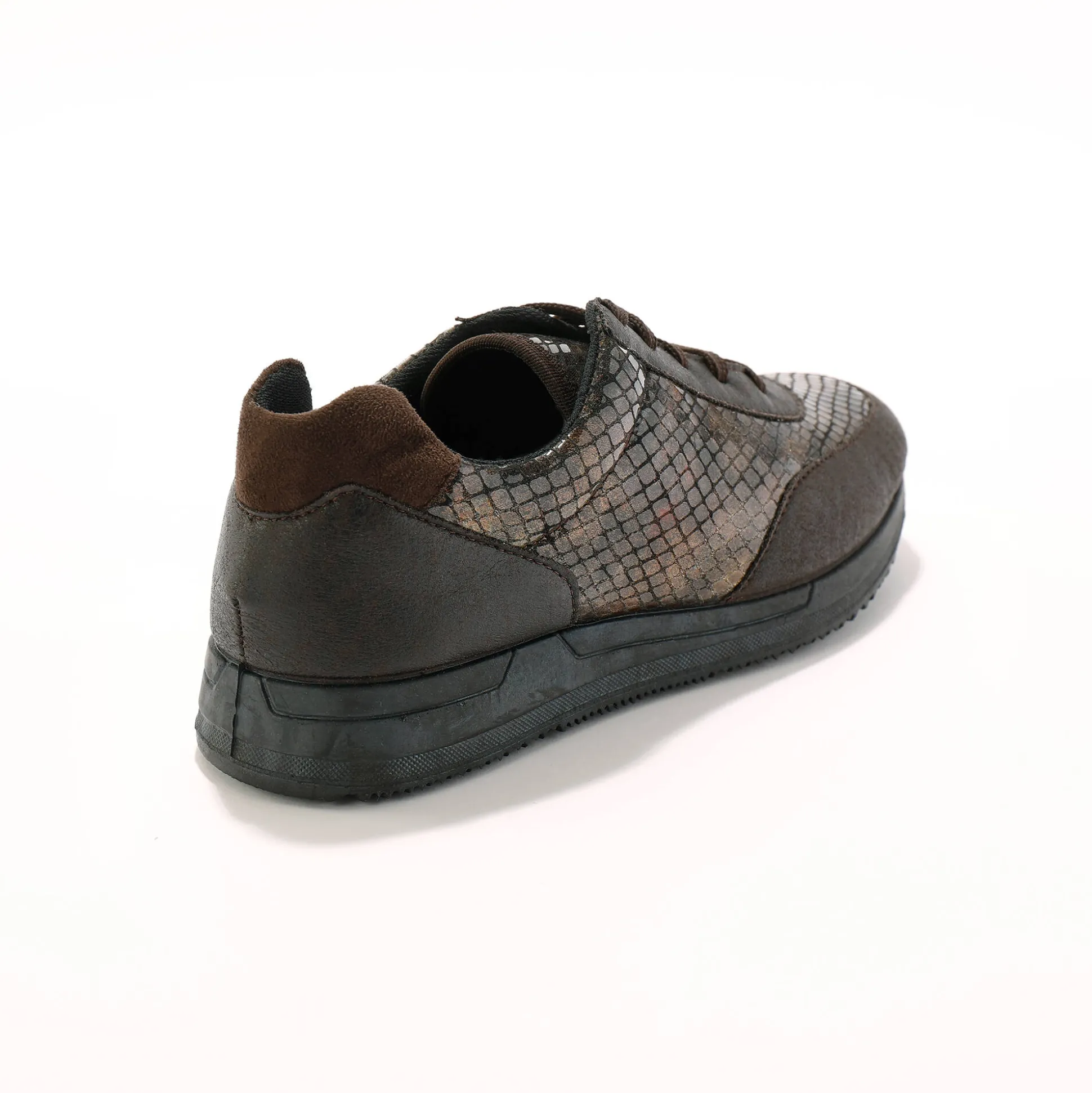 Sneakers in stretchstof met vetersluiting - speciaal gevoelige voeten