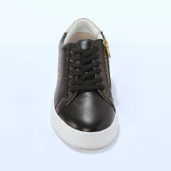 Sneakers met borduursel en rits