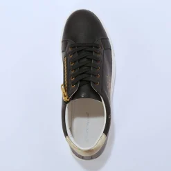 Sneakers met borduursel en rits