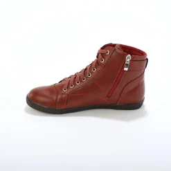 Sneakers met hoge schacht, rits en goudkleurige gesp