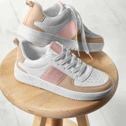Sneakers met platformzool en veters