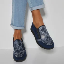 Sneakers met rist, speciaal voor gevoelige voeten, in rekbaar materiaal