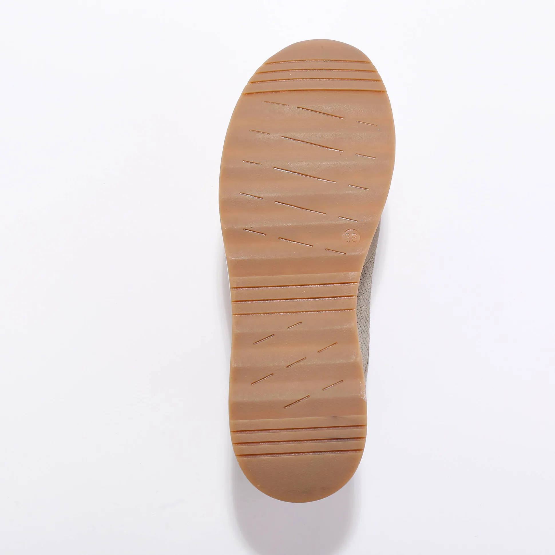 Sneakers met rits, in soepel leer met zool in 2 materialen