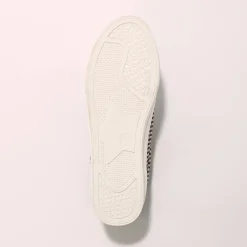 Sneakers met scratchsluiting in 2 materialen - geruit