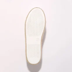 Sneakers met sleehak en koordzool