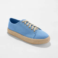 Sneakers met sleehak en koordzool