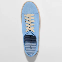 Sneakers met sleehak en koordzool