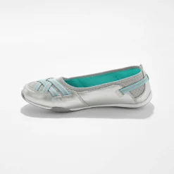 Soepele ballerina's in leer