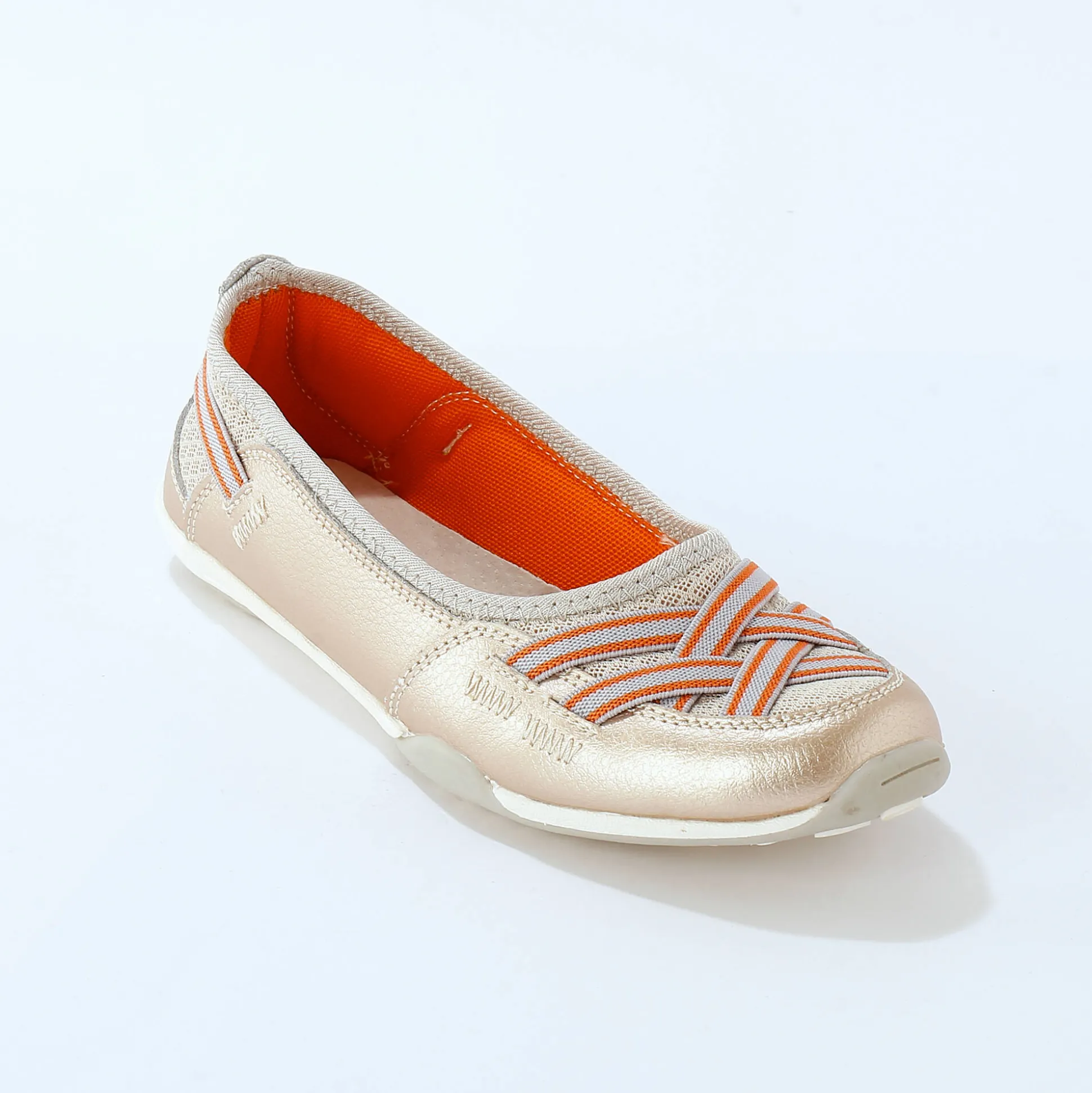 Soepele ballerina's in leer