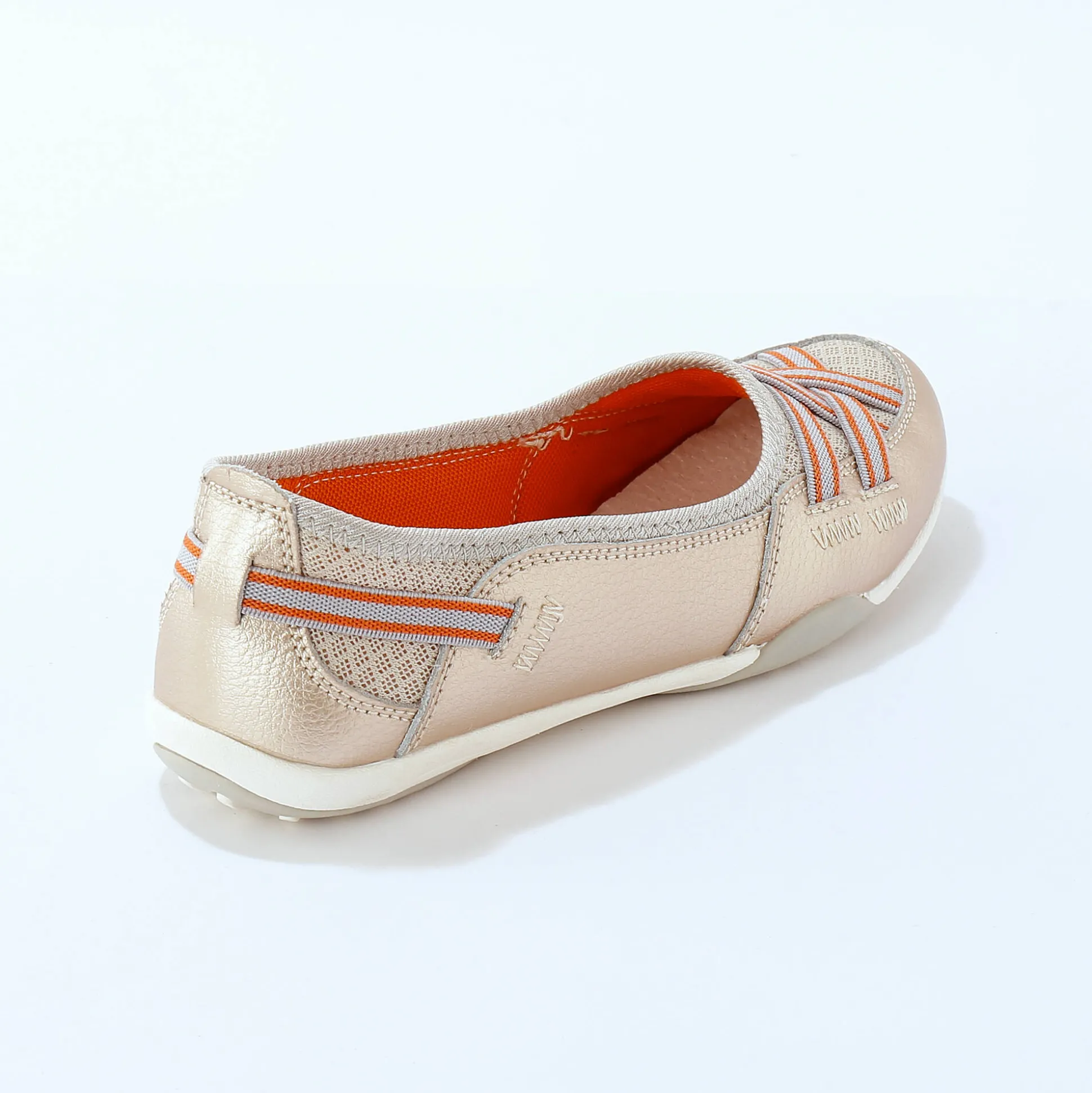 Soepele ballerina's in leer