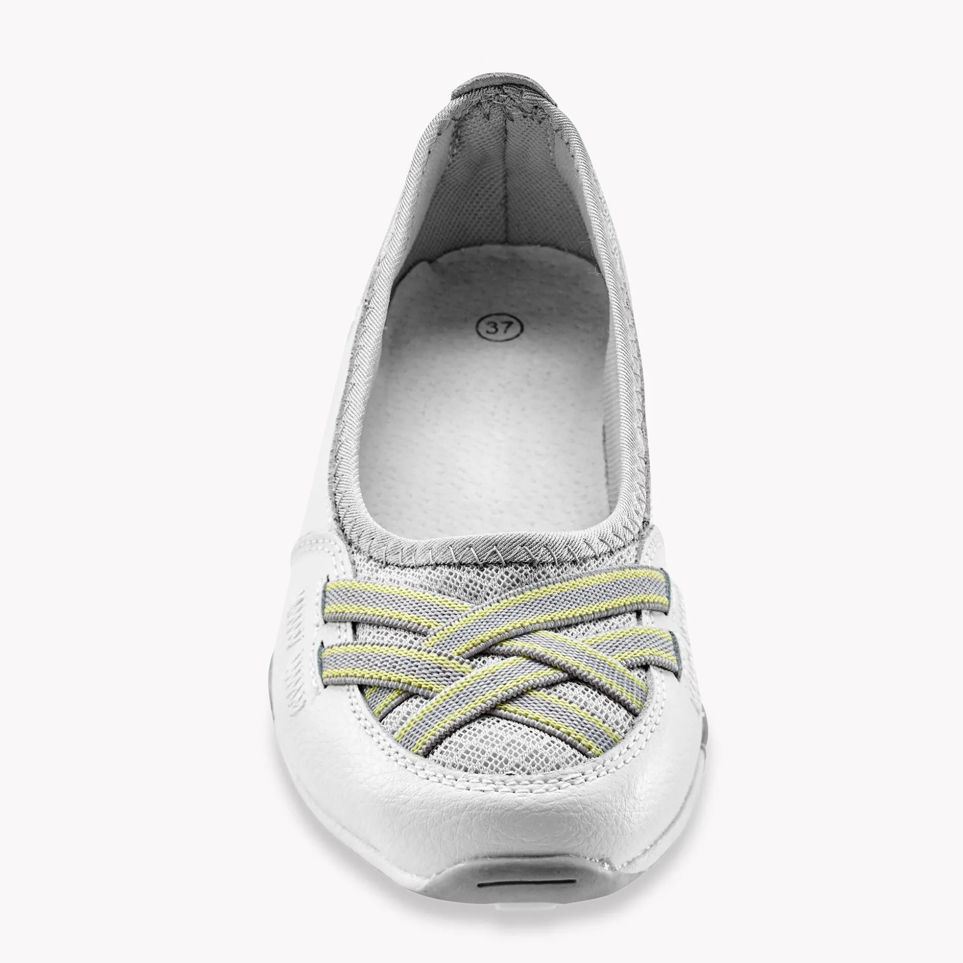 Soepele ballerina's in leer