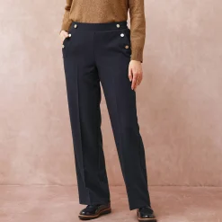 Soepele broek met knooppandeffect