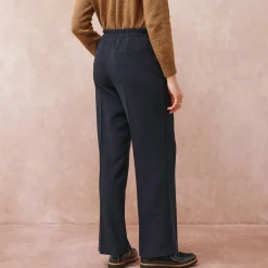 Soepele broek met knooppandeffect