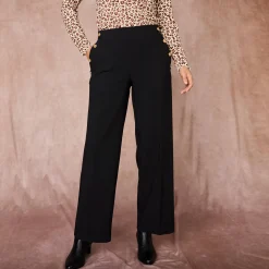 Soepele broek met knooppandeffect
